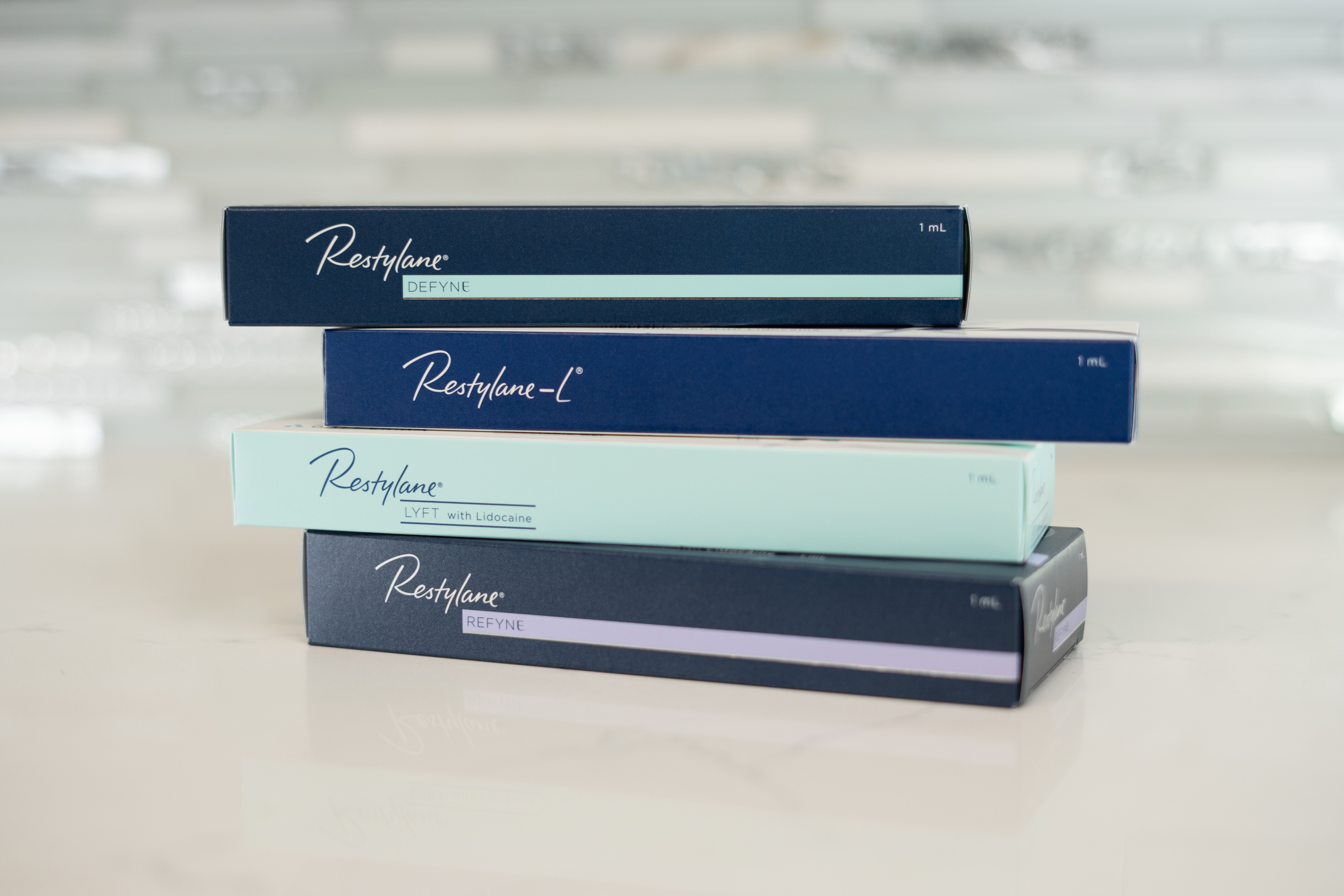 Restylane product boxes